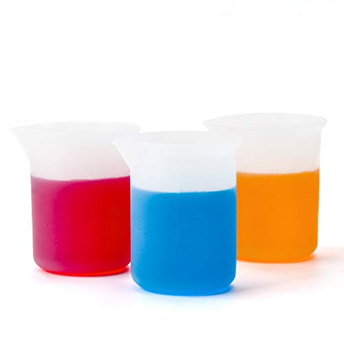 Gartful 100ml Resin Measuring Cups, 9PCS 3 oz Graduated Silicone Resin Mixing Cups, Reusable Stir and Pour Tools for Epoxy Resin, Jewelry Casting Moulds, Acrylic Paint Pouring, Cup Making - size: Small-100ml*9
