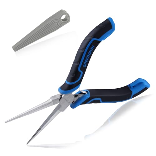 SPEEDWOX Mini Needle Nose Pliers Serrated Jaw Fine Tips TPR Handle - style: Needle Nose Pliers Serrated Jaw with Cover