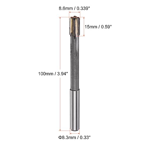 HARFINGTON Chucking Reamer 8.6mm H7 C1/K30 Carbide Tip Precision - size: 8.6mm