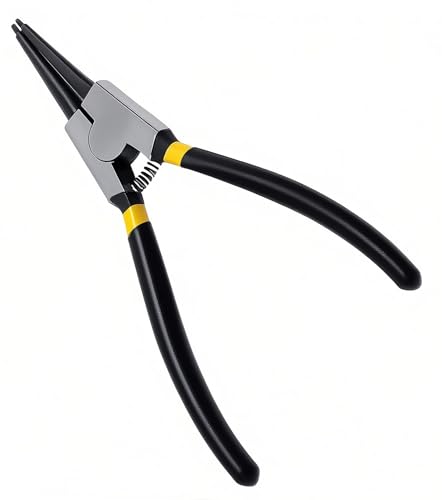 Straight External Snap Ring Pliers 9",Internal Spring,Anti-Rust,Head Size:0.08". - size: Straight External