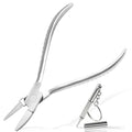 Eyeglasses Frame Pliers 6 Inch Nylon Jaw Half Flat Nose Pliers Glasses Repair & Assembling Tools with Professional Eyeglass Repair Screwdriver - size: G