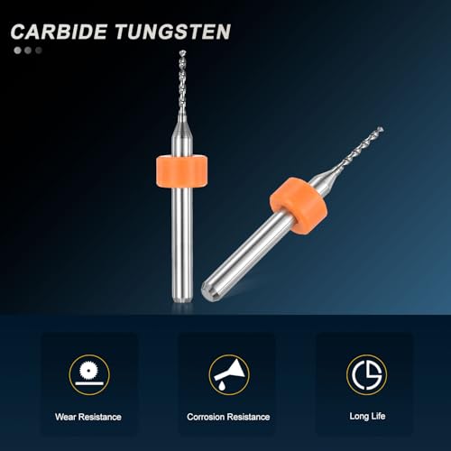 PATIKIL 20 Pack 1.05mm Micro Drill Bits Carbide Tungsten Steel - size: 1.05mm
