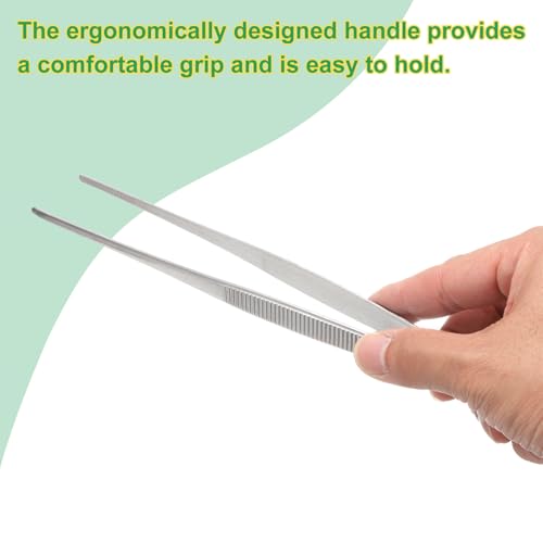 HARFINGTON Stainless Steel 6.3" Tip Multi-Purpose Tong Silver - size: 6.3 x 0.4 x 0.06 inch