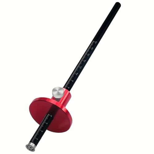 Wheel Marking Gauge - Woodworking Marking Scriber Kit Wood Marking Tools with Graduated Inch & MM Scale - Solid Metal Bar Wood Scribe Tool for Carpenter