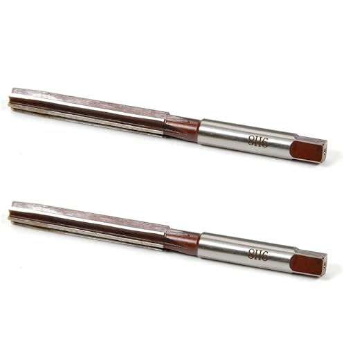 Utoolmart Hand Reamer 9mm Alloy Tool Steel H8 6 Straight Flutes 9Crsi Hand Milling Cutter Tool 2pcs - size: 9mm(2pcs)