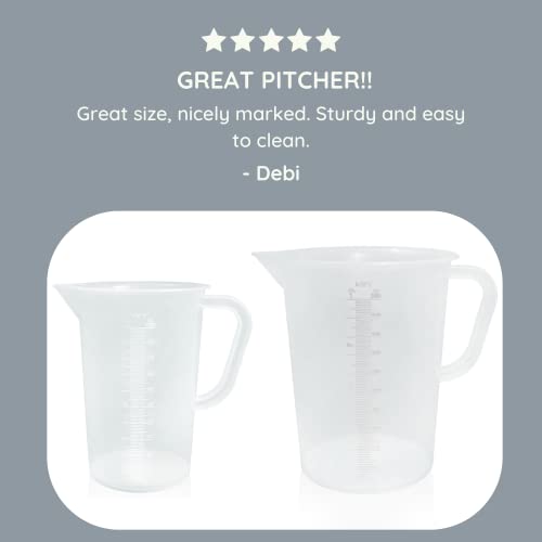 Plastic Graduated Measuring and Mixing Pitcher, 1000ml - size: 1 Liter