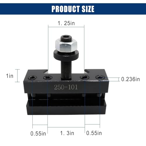 4 Pcs 250-101 AXA #1 Quick Change Tool Post Holders Steel Turning Tool - color: 250-101