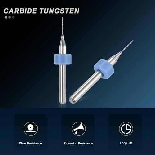 PATIKIL 20 Pack 0.5mm Micro Drill Bits Carbide Tungsten Steel - size: 0.5mm