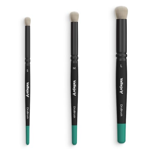 Vallejo - Dry Brush Set, Natural Hair Detailing Brushes - color: Dry Brush Set