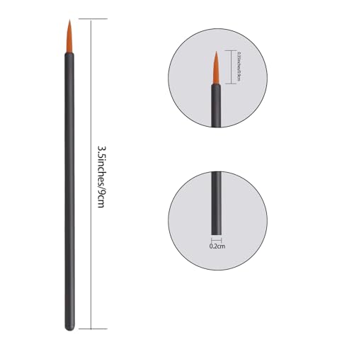 100 Pack Disposable Eyeliner Brush, Ultra-fine Point Eye Liner Applicator Cosmetic Eye Wands Makeup Brushes Tools (Color: Black)