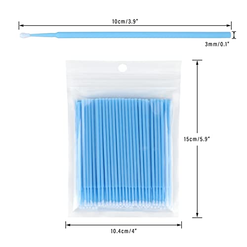 G2PLUS Cotton Swabs 500PCS Disposable Micro Applicator Brushes Micro Swabs - color: Blue, size: 500PCS