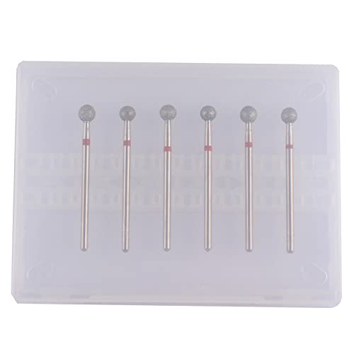 6pcs Pro Diamond Ball Bits,Cuticle Drill Bit Set for Russian Manicure,3/32 Shank efile Bit (φ5.0mm) - size: 1 Count (Pack of 1)