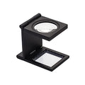 Rongon 10X Pocket Magnifying Glass Three-Folding Magnifier Small Loupe