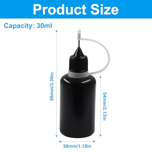 30ml Precision Tip Applicator Bottles, 10 Pcs - size: 30ml