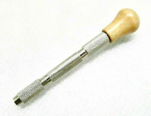 Pin Vise with Wood Handle Swivel Head Vise with 2 Collets 0-3.3mm Capacity By JTS