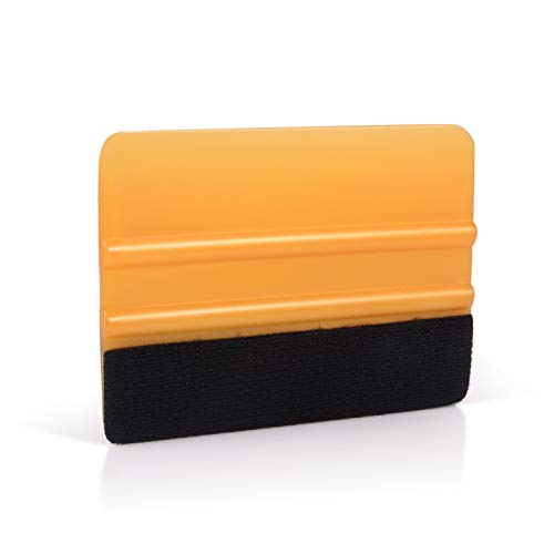 EHDIS 10pcs Vinyl Squeegee 4 Inch Car Vinyl Scraper Decal Applicator Window Tint Wallpaper Smoothing Tool with Black Fabric Felt Edge -Gold - color: Gold