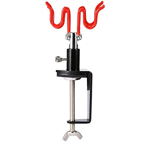 Universal Airbrush Clamp Holder Stand Holds up to 2 Airbrush Gun - color: Red