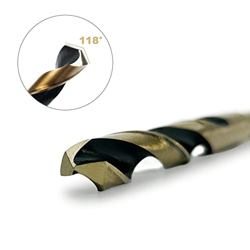 18mm Reduced Shank Twist Drill Bit for Stainless Steel Aluminum Alloy Metal Copper Plastic Wood with 10mm Shank, Made of High Speed Steel 4341, Ideal for Drilling Steel Plate - size: 18mm with 10mm Shank