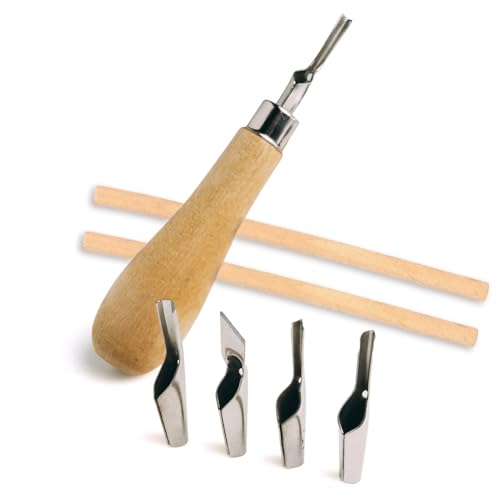 2 Sets Linoleum Carving Tools - 10 Replaceable Cutters