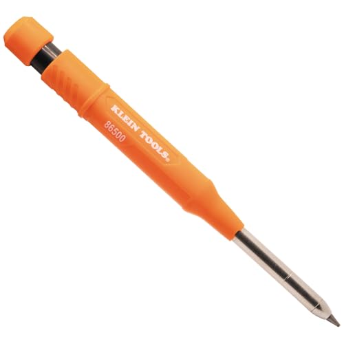 Klein Tools 86501 Skribes 2.8 mm Mechanical Carpenter Pencil with Built-In Sharpener, 4 Refills, and Deep Hole Marking for Woodworking and Construction - style: Carpenter Pencil
