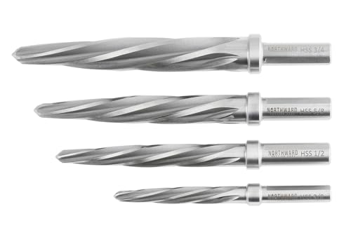 Accusize Chucking Reamer Set, 3/8", 1/2", 5/8", 3/4", NORTHWARD Premium - size: 3/8", 1/2", 5/8", 3/4", NORTHWARD Premium