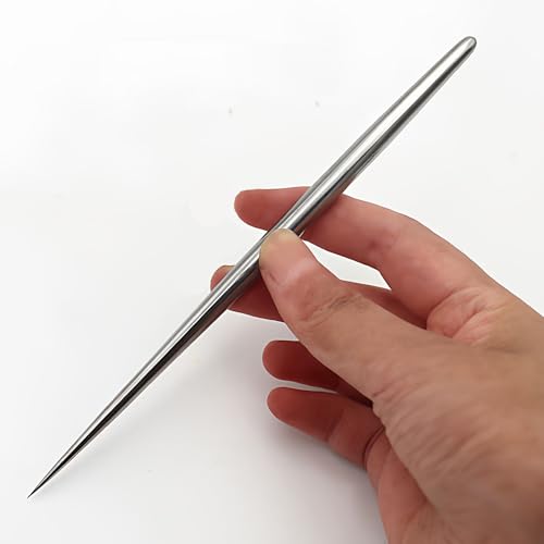 1 PCS Polymer Clay Needle Tools, Stainless Steel Scoring Sculpting Modeling Carving Tools for Feather Wire Texture Model Air Dry Clay Ceramic & Pottery Art Tool Supplies/5.9x0.26Inch/Silver - color: Silver, size: 5.9x0.26Inch-1P