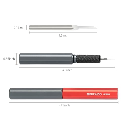 Model Scriber, Line Scriber with Tungsten Steel Blades, Model Scribing Tool for Modeling Hobby, RG Scale Model, Gundam Model Kit, Plastic Models, Resin GK Carved Engraved Lines (0.1MM) - size: 0.1MM