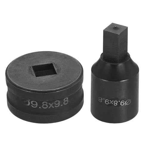 HARFINGTON Hydraulic Hole Punch Die 9.8x9.8mm Square Hole 40Cr Steel Electric Punching Kit for CH70 Electric Punching Machine, Black - size: 9.8x9.8mm