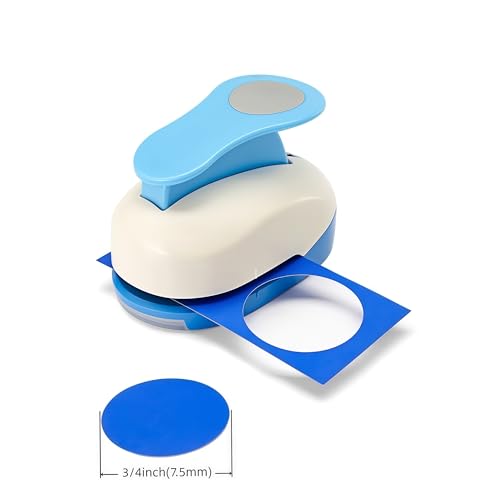 3/4 Inch Circle Punch 19mm Circular Cutter Tool Circle Hole Punch Handmade Paper Craft Lever Punches for Paper Crafts DIY Handmade Crafting Scrapbooking,Cardstock,Greeting Cards Arts Fun Projects - color: Circle-3/4