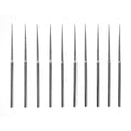 SE 10-Piece Diamond-Coated Tapered Bead Reamer Set - 2-¾ Inch Length, ⅛-Inch Shank, Compatible with Rotary Tools - Ideal for Jewelry Making, Crafts, and More - DF83611 - size: Small
