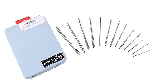 Accusize HSS 6542 Chucking Reamer Set, 13 Pc, 1/16 in to 1/4 in