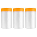 HARFINGTON 3pcs Pre-Taped Masking Film 43.3" x65ft w Plastic Sheeting,Clear - size: 43.3"x65ft