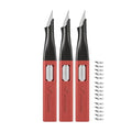 Precision Craft Knife, #11 Blade Storage, 3-Pack Red - color: Red*3pcs