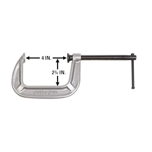 Wilton C-Clamp, 4" Opening, 2-3/4" Throat, 1535 Lbs. Clamping Force (Model 144C) - size: 4 in. x 2-3/4 in., style: Pack Of 1