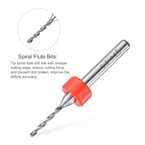uxcell PCB Drill Bits 1.25mm Tungsten Carbide Rotary Tool Jewelry CNC Engraving Print Circuit Board Micro Drill Bits 1/8 Inch Shank 10 Pcs - color: Orange, size: 1.25mm