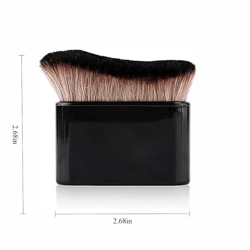 2‑Pack Self‑Tanning Foundation Brush, Soft Bristle Tanning Applicator Brush for Face Body Legs, Blend Self‑Tan Liquid, Bronzer Powder & Foundation, Streak‑Free Bronzed Glow for Hard‑to‑Reach Areas