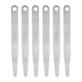 HARFINGTON 6pcs Metric Thickness Feeler Gauge 0.04mm Single Blade Oval Feeler Gauge 304 Stainless Steel Gap Measuring Tool for Repair Valve Guitar Spark Plug - size: 0.04mm