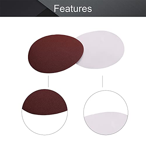 8 Inch PSA Sanding Discs, 80 Grit, No-Hole Self Stick Aluminum Oxide, 5PCS