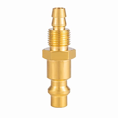 Premium Solid Brass 2PCS Pneumatics Reusable Replacement Fitting 1/4" Barb For 1/4-Inch ID Polyurethane Air Hose With 1/4" NPT Rigid Replacement - size: 2PCS 1/4" Barb With 1/4" NPT