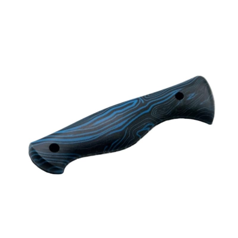 1-Piece G10 Knife Handle Material Block - 5 Color Damascus Pattern Options for DIY Knife/Gun Handle Crafting. 5.1"x1.7"x0.3" Precision Cut (Black&Blue) - color: Black&Blue