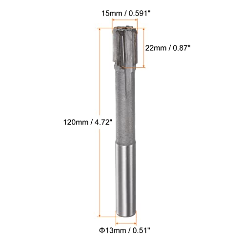 HARFINGTON Chucking Reamer 15mm H7 C1/K30 Carbide Tip Precision Straight Flutes Round Shank Lathe Machine Milling Cutter - size: 15mm