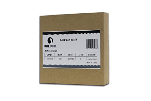 Dark Stone 59-1/2” Band Saw Blade, 1/8” x 14 TPI – High Carbon Steel Fine-Cut Blade for Tight Curves & Detail Work, Fits 9” Compact Band Saws – Precision-Welded for Smooth Cutting, Model DS13100 - size: 59-1/2 x 1/8 x 14TPI