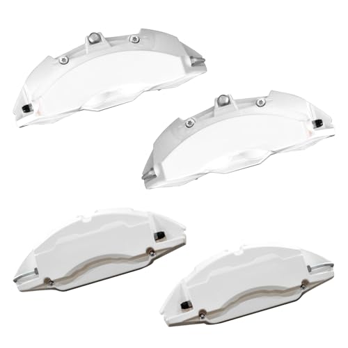 White Brake Caliper Covers Compatible with Tesla Model Y Accessories，Mode Y Long Range 2020-2026, 19 20 Inch Wheel Hub Front and Rear Brake Caliper Covers - color: White