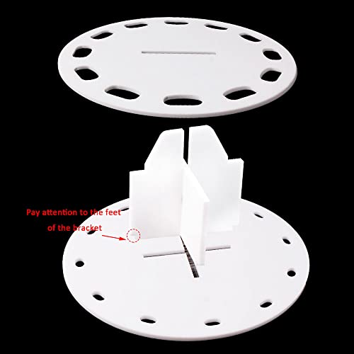 Yoseng 12-Hole Rotating Brush Holder for Ink Blending Brushes, White