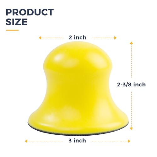 S SATC 2 PCS Sanding Blocks 3” Round Hook and Loop Sanding Block for Wood Furniture Restoration Home Arts and Crafts - style: 2 PCS Round Sanding Blocks