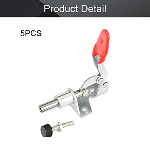 Utoolmart Adjustable Toggle Clamp, Pull Button Quick-Release Push Pull Action Toggle Clamp 99 Lbs Capacity High Carbon Steel GH-301-A Toggle Clamp 5 Pcs - size: GH-301-A 5pcs