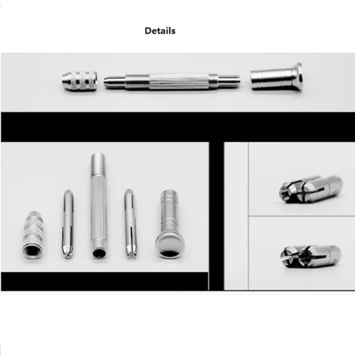 2PCS Vice Holder Tool Round Head Pin Vise for Removing Pins, Screwdriver Bits, Taps, Reamers, Scribers, Wire, Small Files