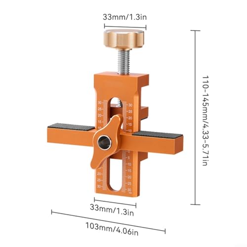 Cabinet Door Installation Positioner Jig - Adjustable Cabinet Door Positioning Tool, Aluminum Alloy Cabinet Installation Tools, Cabinet Clamps for Installing Cabinets, Cabinet Door Mounting Jig(A)