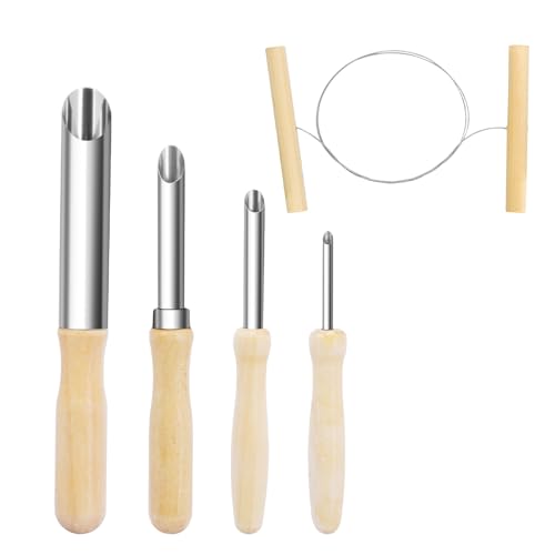 eZAKKA Clay Sculpting Tools for Pottery & Ceramics, 4+1 Pcs