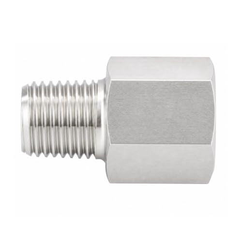 Yoebor 304 Stainless Steel Pipe Adapter 1/4" G Female to 1/4" NPT Male 2pcs - color: 2 Pcs, size: 1/4" NPT Male x 1/4" G Female Thread